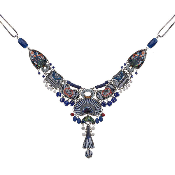 Ayala Bar Jewelry Ayala Bar Blue Domes Set, Statement Glass Necklace, Mykonos