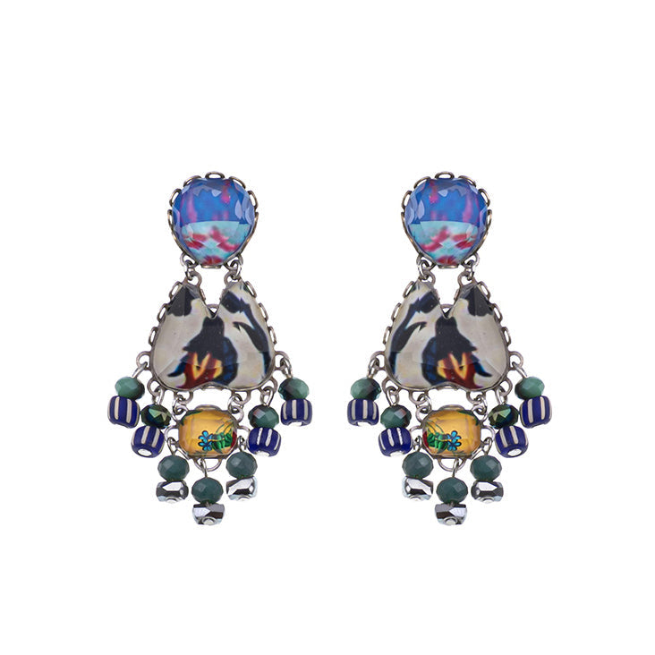 Ayala Bar Jewelry Ayala Bar Candy Twist Set, Glass Earrings,Marshmallow