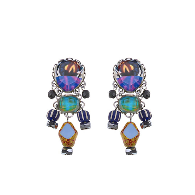 Ayala Bar Jewelry Ayala Bar Candy Twist Set, Small Glass Earrings, Fudge