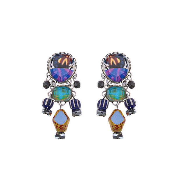Ayala Bar Jewelry Ayala Bar Candy Twist Set, Small Glass Earrings, Fudge