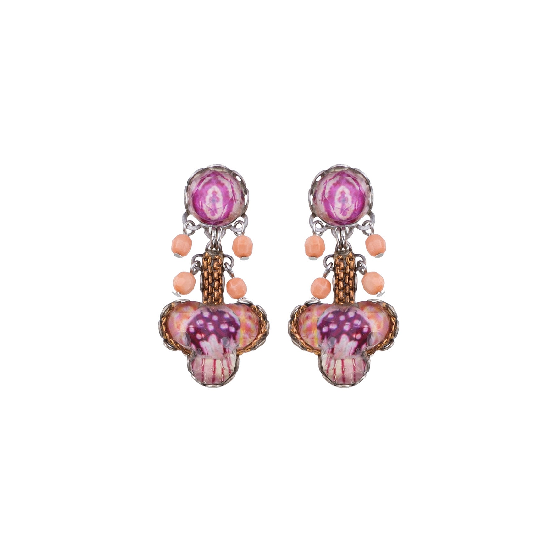 Ayala Bar Jewelry Ayala Bar Classic Earrings Rose Embrace Set, Fern
