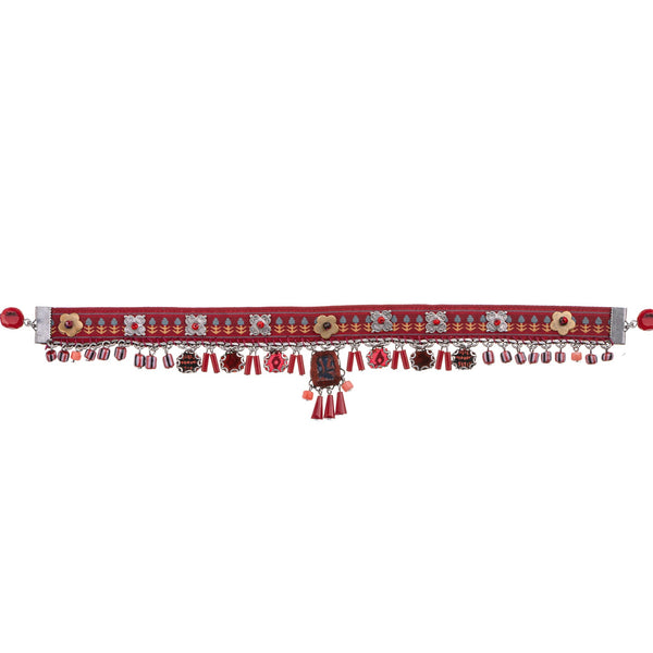 Ayala Bar Jewelry Ayala Bar Crimson Fire Set,Artisan Choker Necklace,Fogata