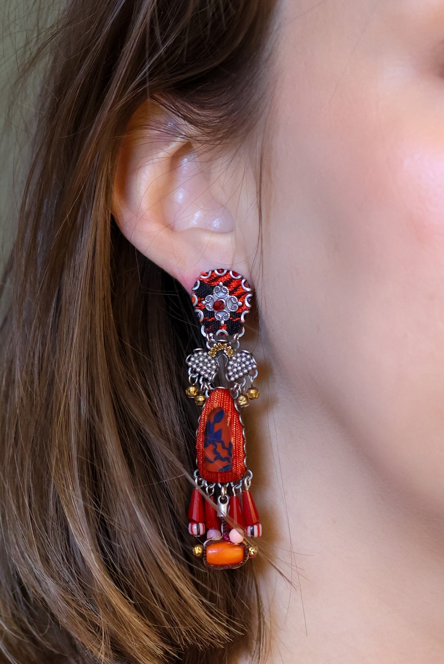 Ayala Bar Jewelry Ayala Bar Crimson Fire Set,Dangle Earring,Nar