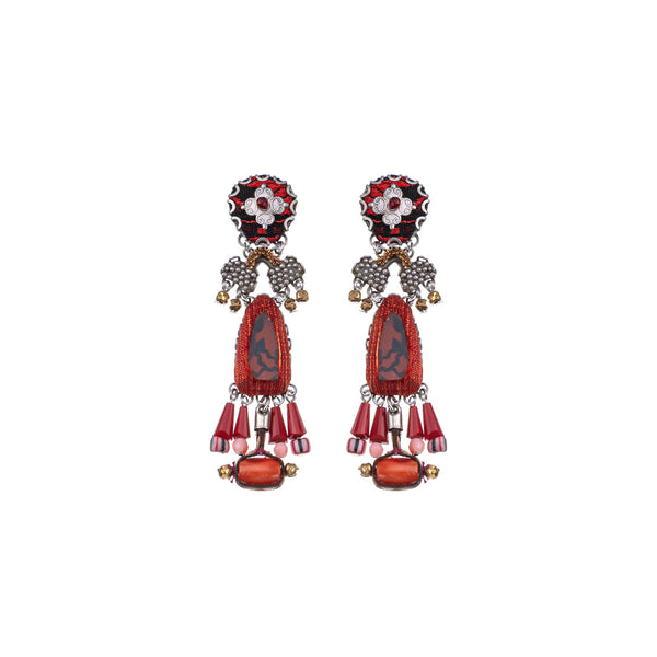 Ayala Bar Jewelry Ayala Bar Crimson Fire Set,Long Earring,Kaen