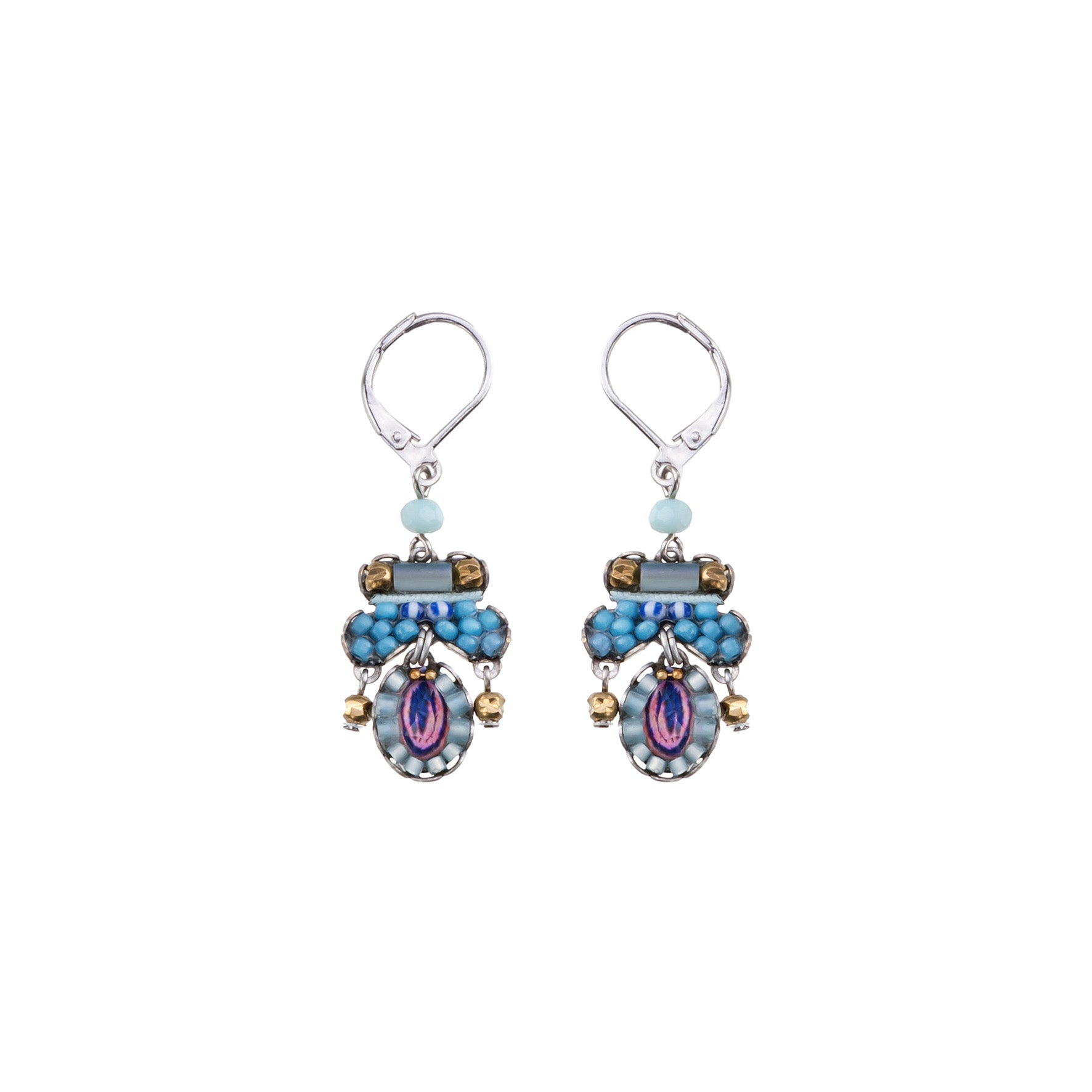 Ayala Bar Jewelry Ayala Bar Dangling Earrings Blue Bird Set, Peacock