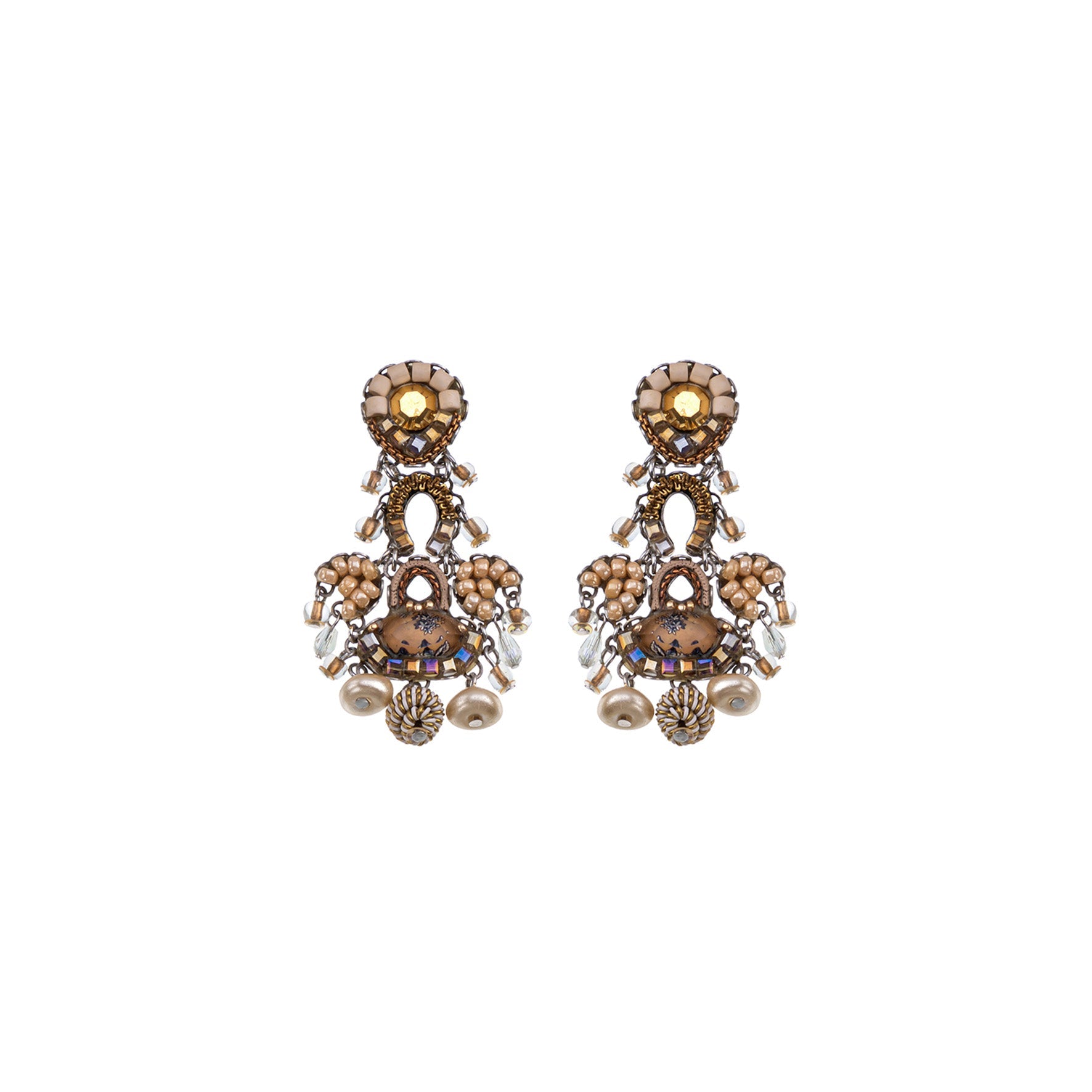 Ayala Bar Jewelry Ayala Bar Drops of Gold Set,Beaded Earring,Dolce