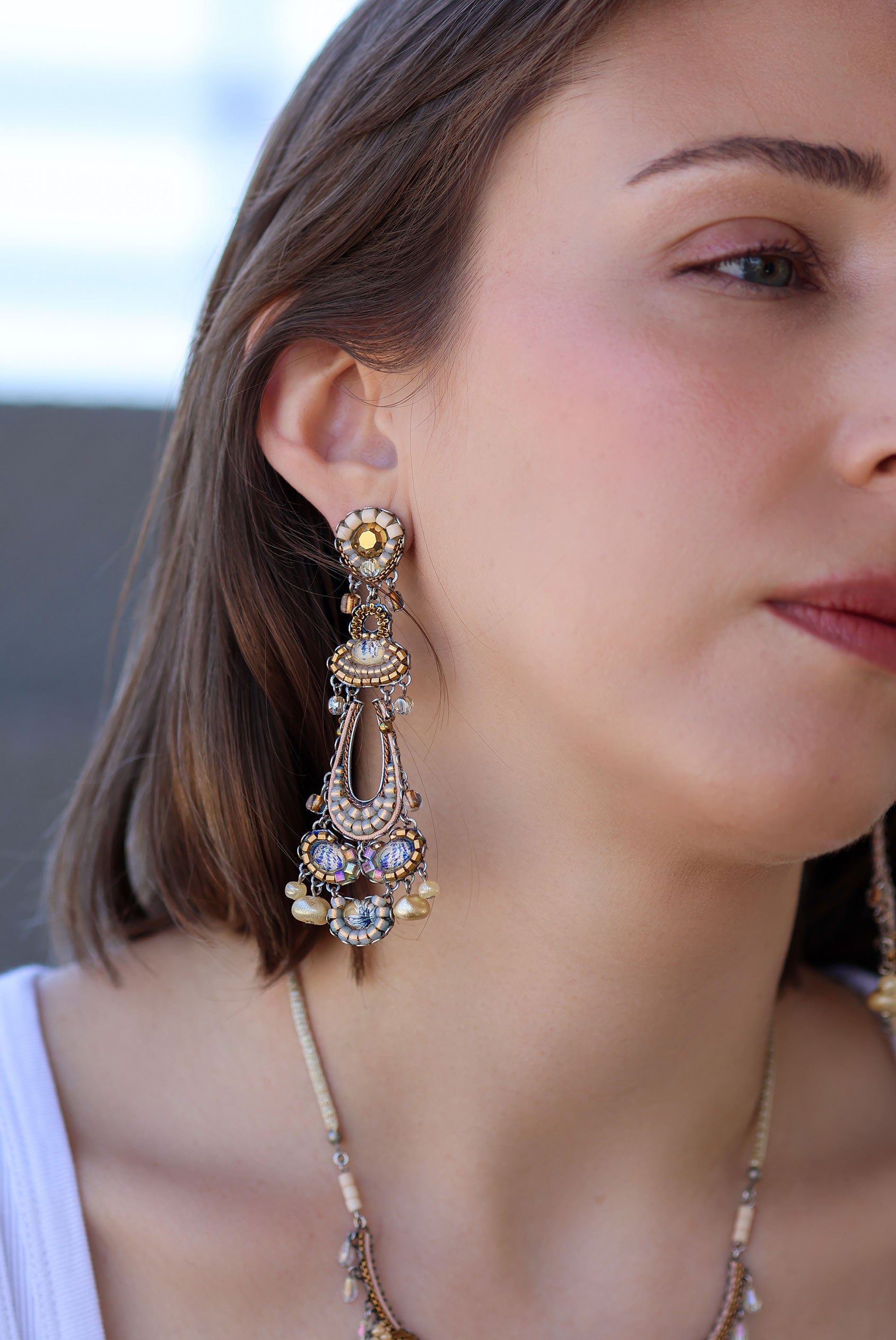 Ayala Bar Jewelry Ayala Bar Drops of Gold Set,Bold Earring,Tranquillita