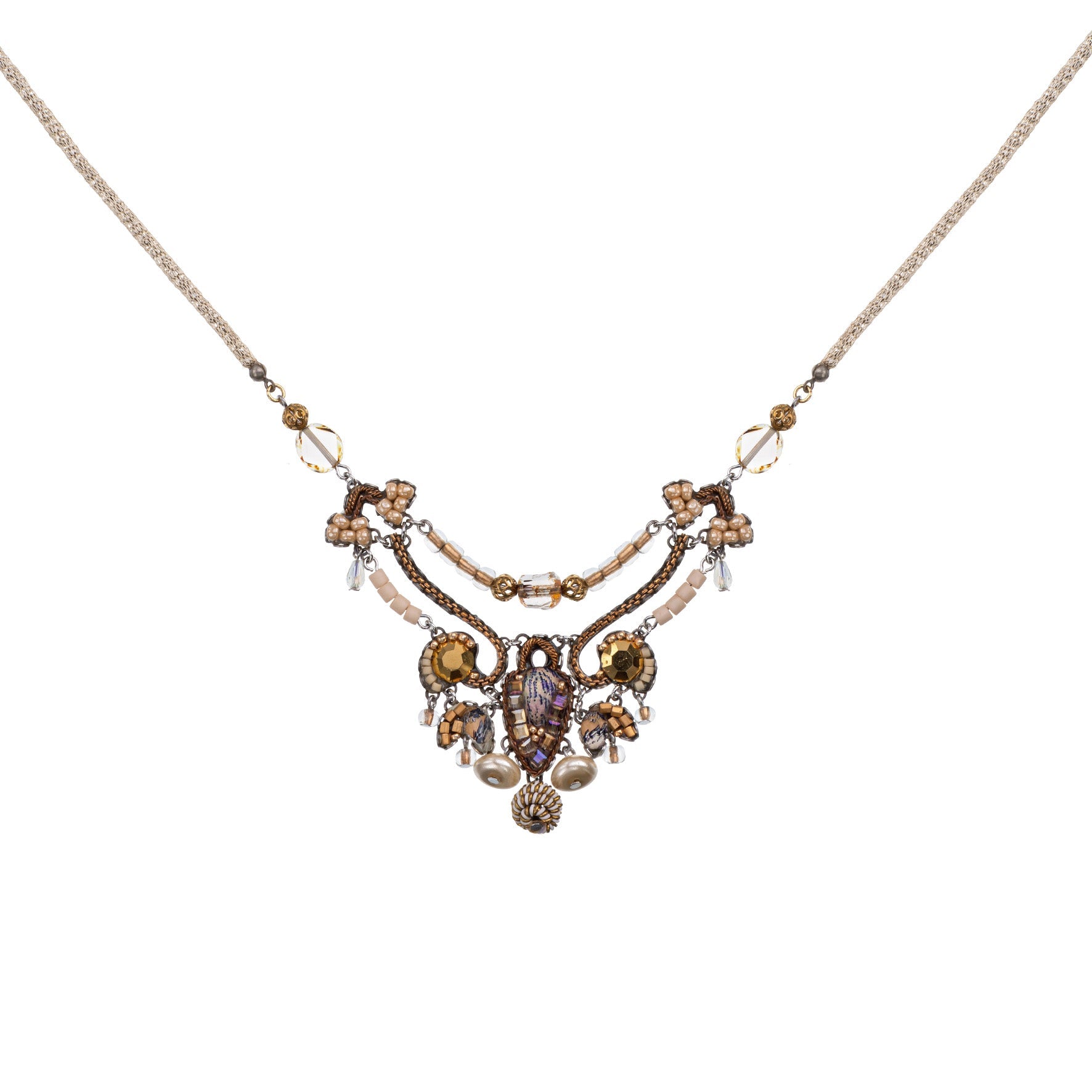 Ayala Bar Jewelry Ayala Bar Drops of Gold Set,Flowing Necklace, Paz