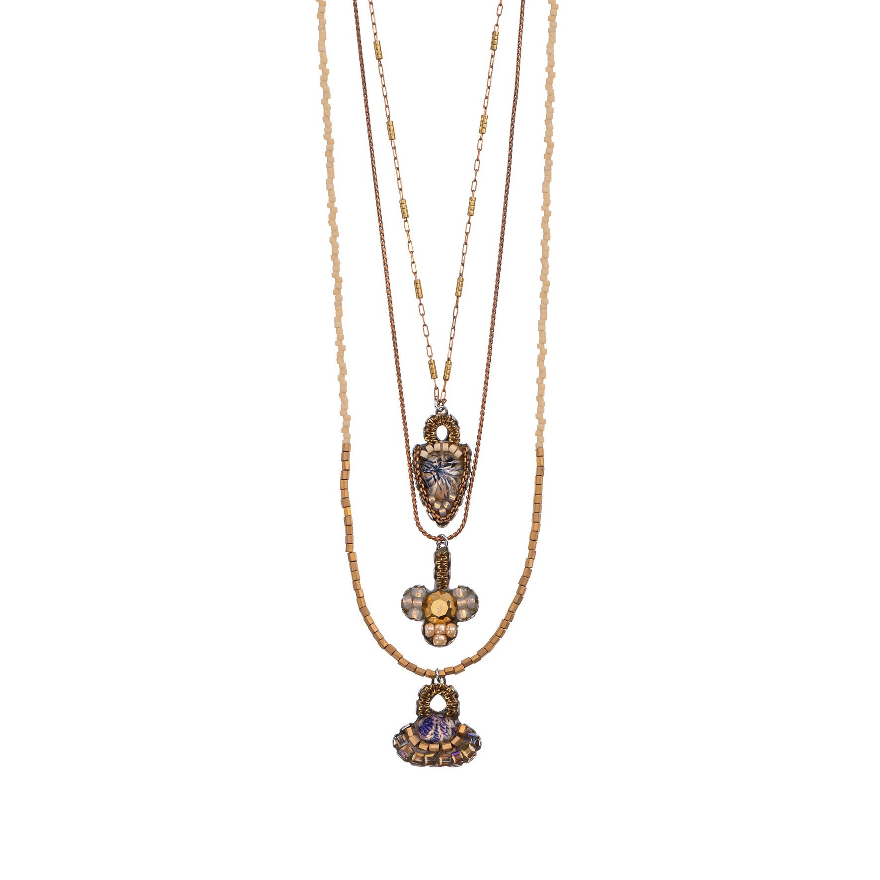 Ayala Bar Jewelry Ayala Bar Drops of Gold Set, Layered Long Necklace, Armonia