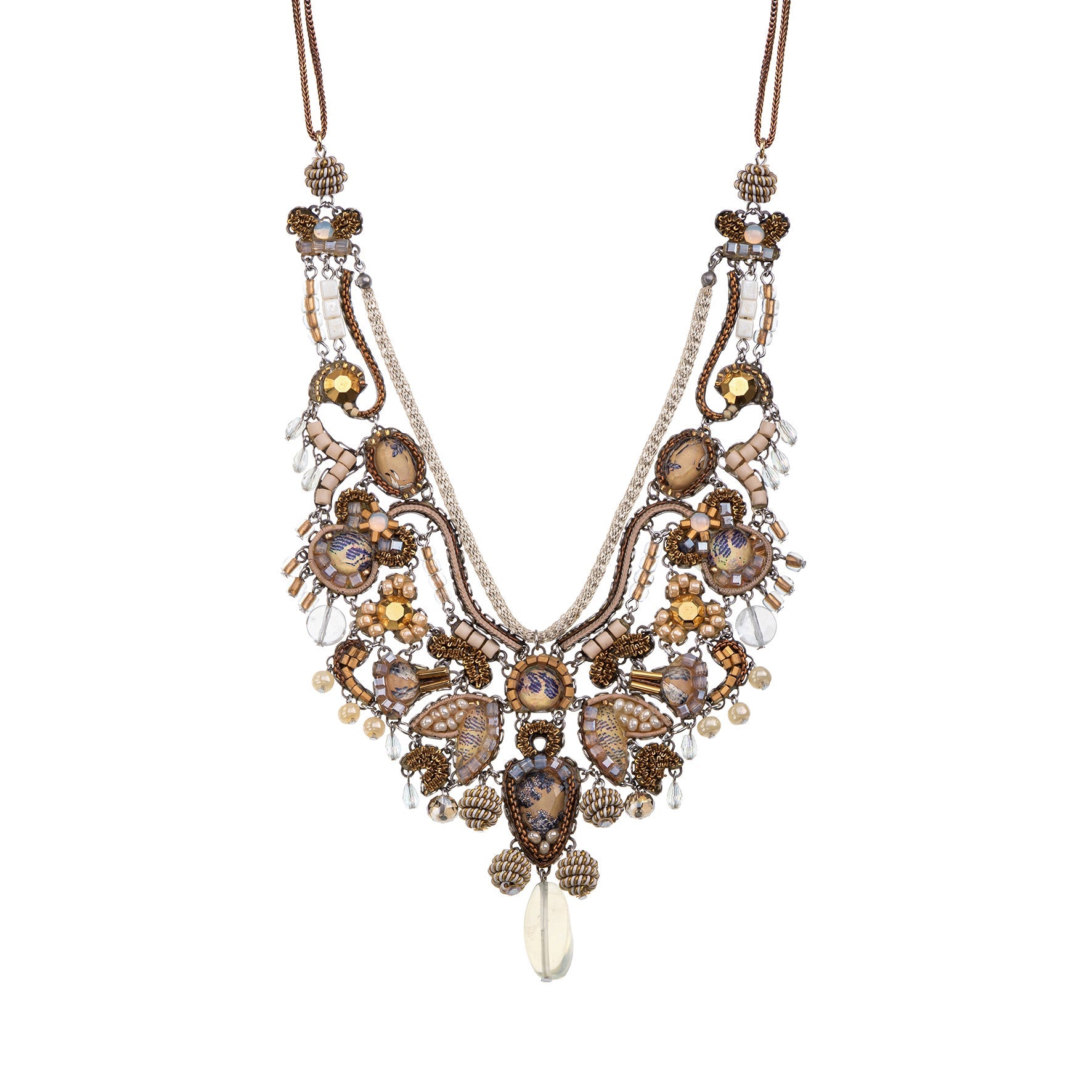 Ayala Bar Jewelry Ayala Bar Drops of Gold Set,Statement Necklace, Serenidad
