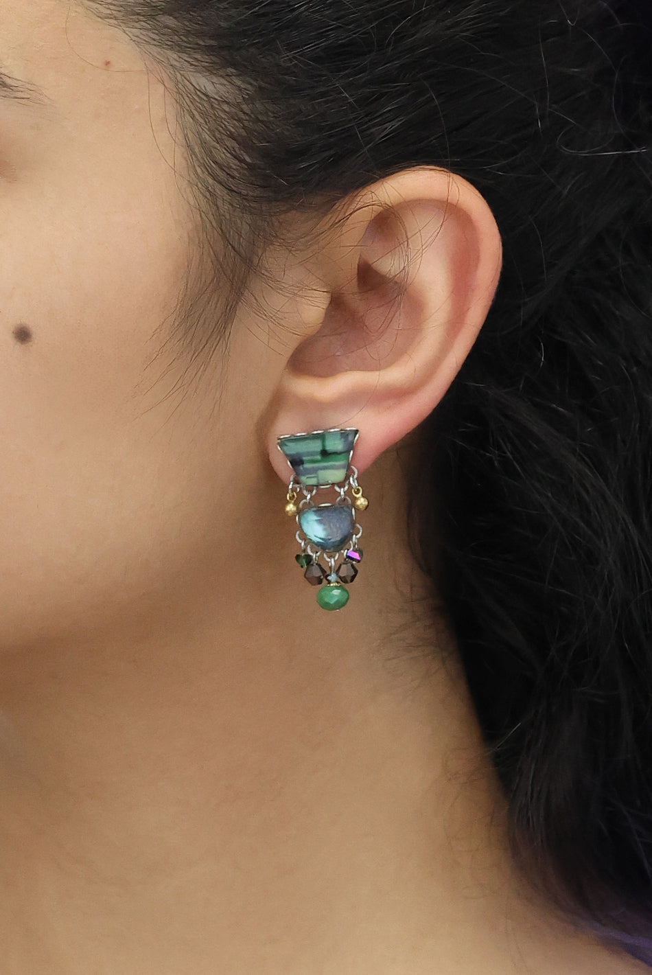 Ayala Bar Jewelry Ayala Bar Emerald Reflection Set, Everelle Earrings