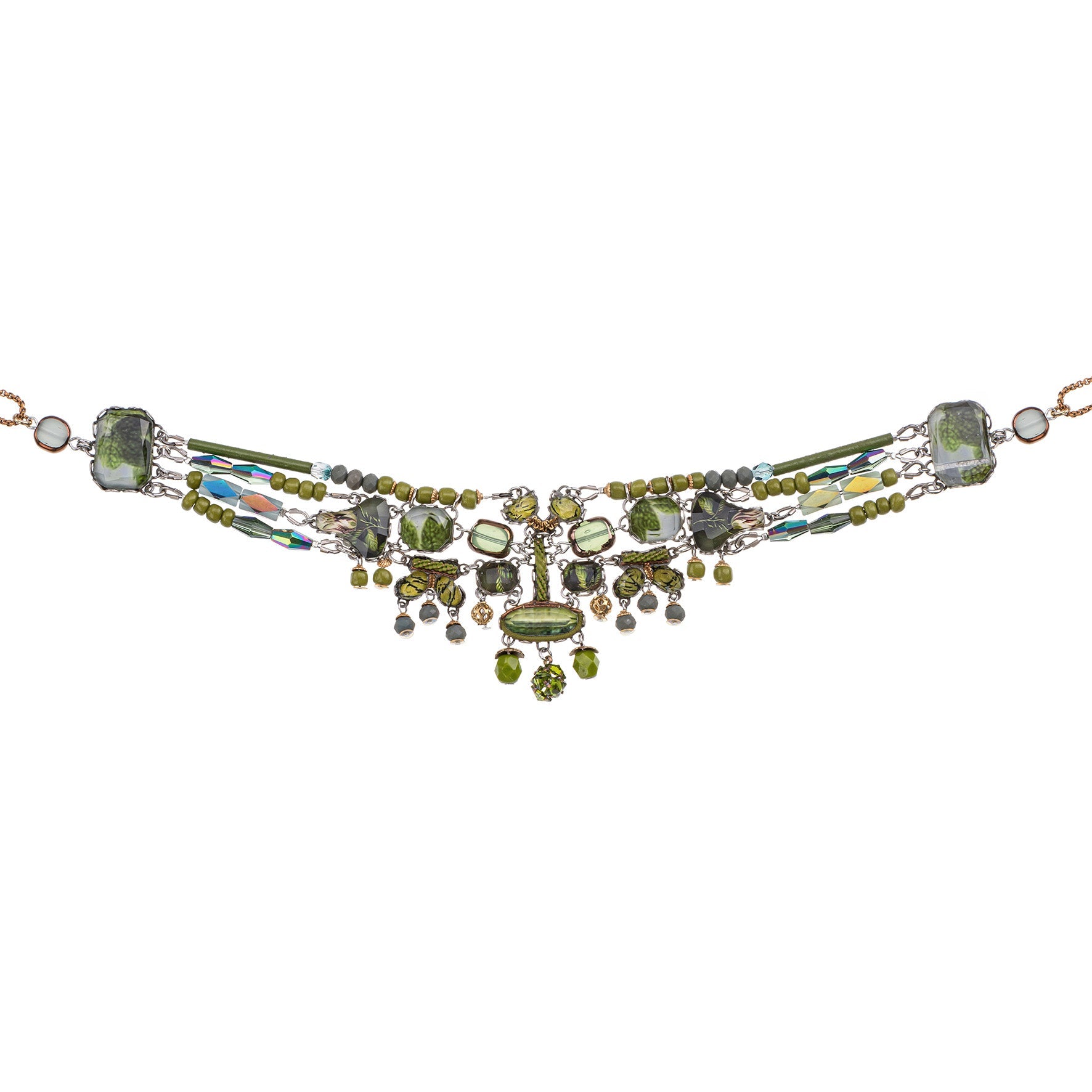 Ayala Bar Jewelry Ayala Bar Forest Reflection Set,Glass choker Necklace, Sargazo