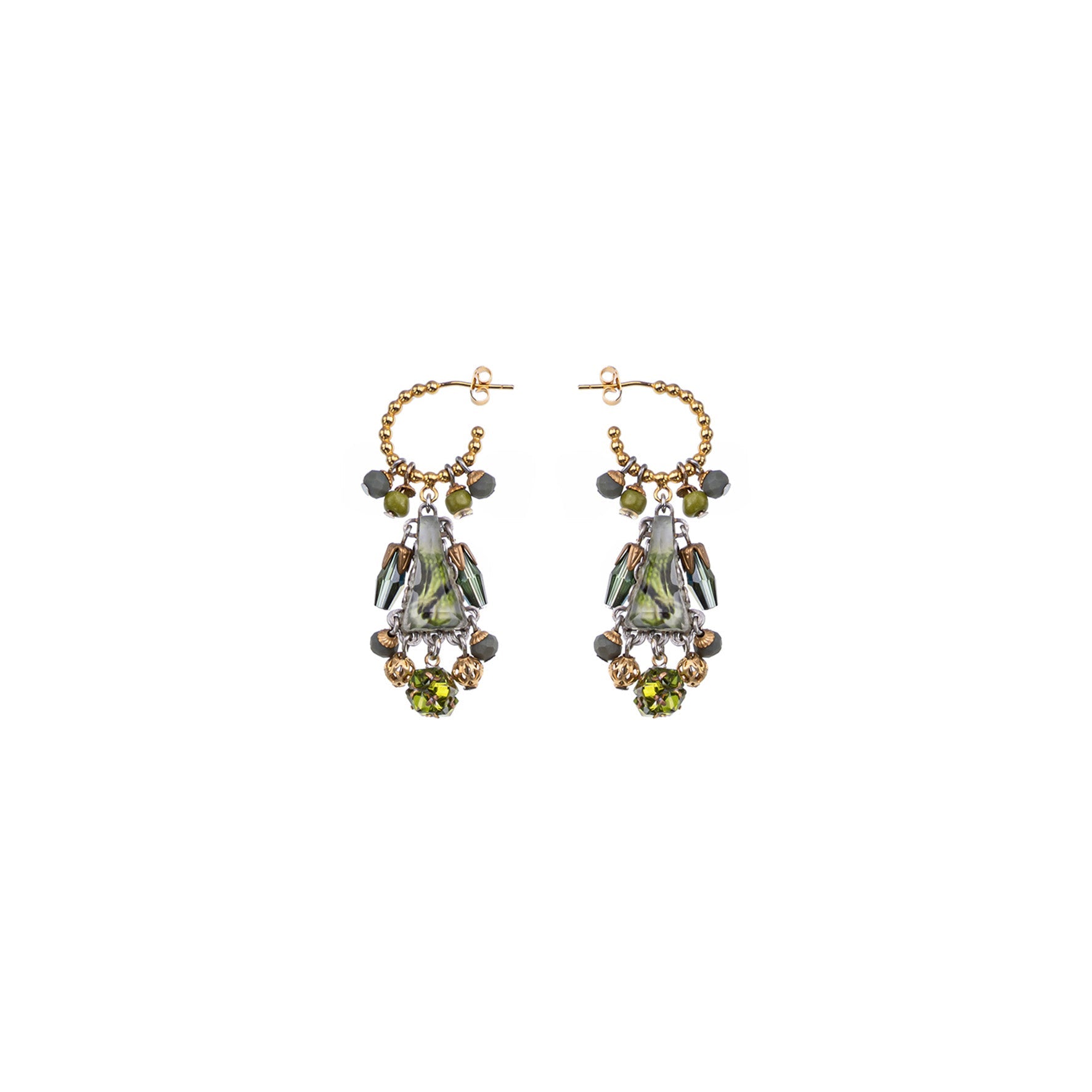 Ayala Bar Jewelry Ayala Bar Forest Reflection Set,Glass Hoop Earring, Glon