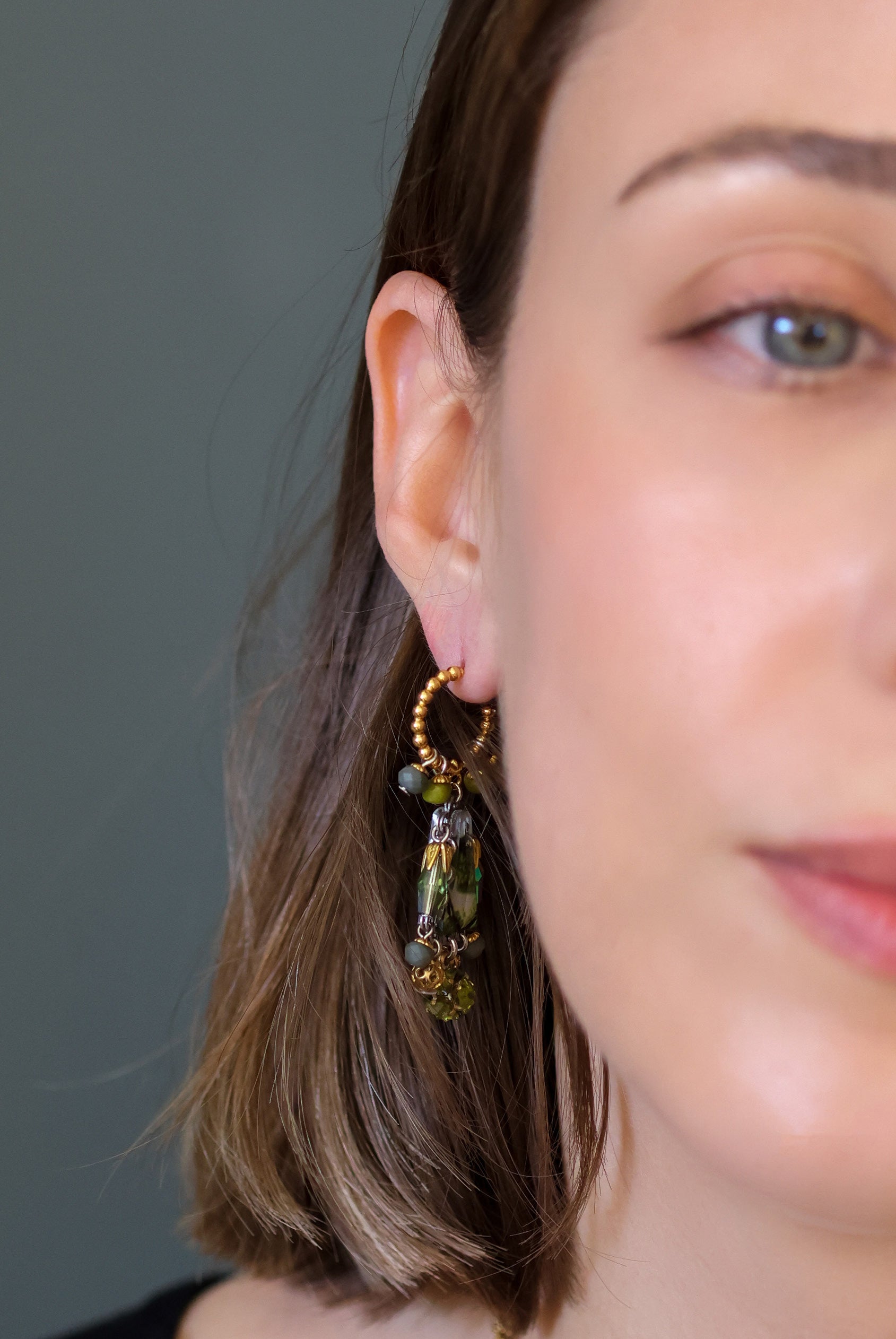 Ayala Bar Jewelry Ayala Bar Forest Reflection Set,Glass Hoop Earring, Glon