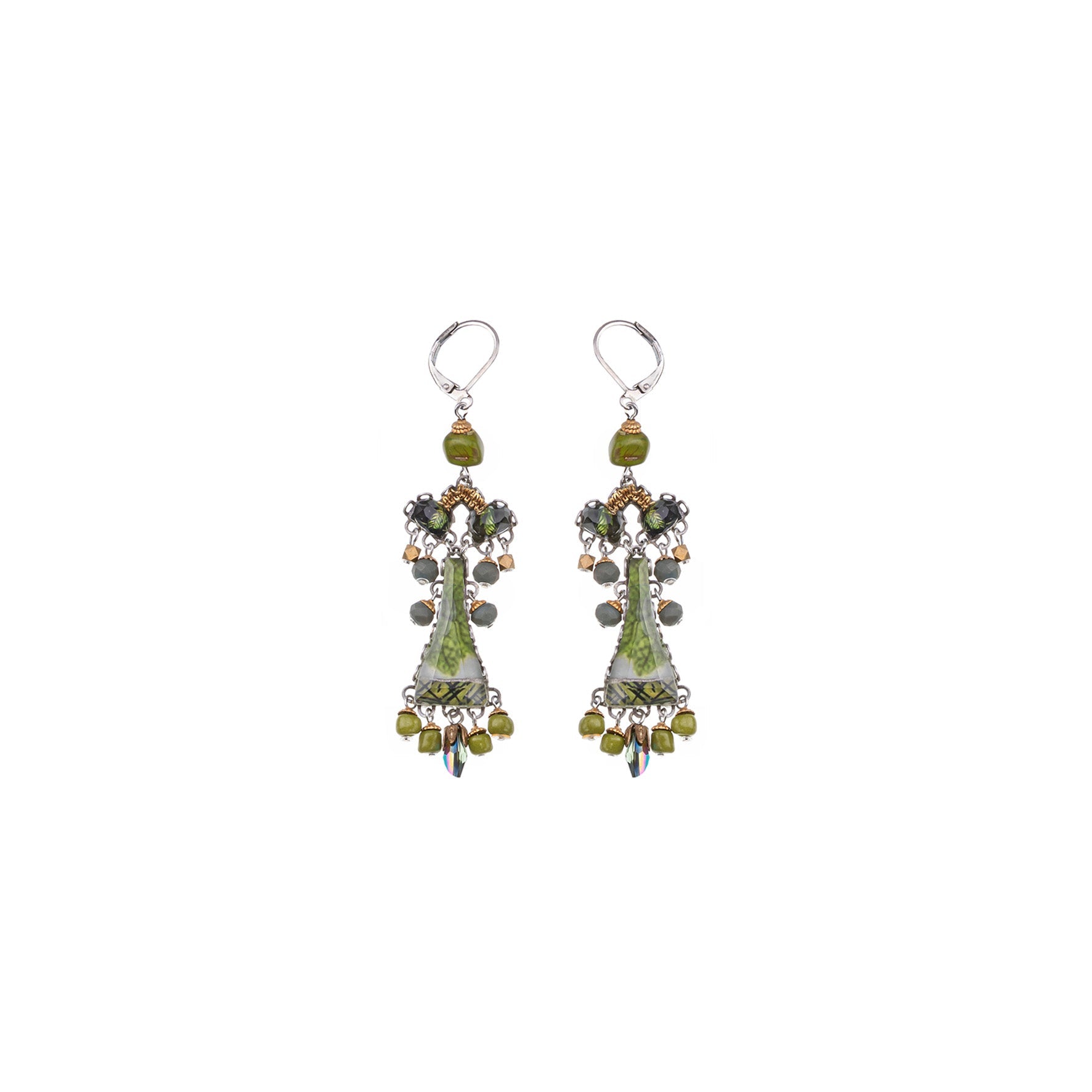 Ayala Bar Jewelry Ayala Bar Forest Reflection Set,Long  Dangle Earring, Kelp