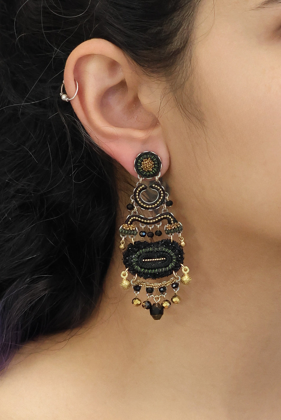 Ayala Bar Jewelry Ayala Bar Gilded Black Set, Lanore Earrings