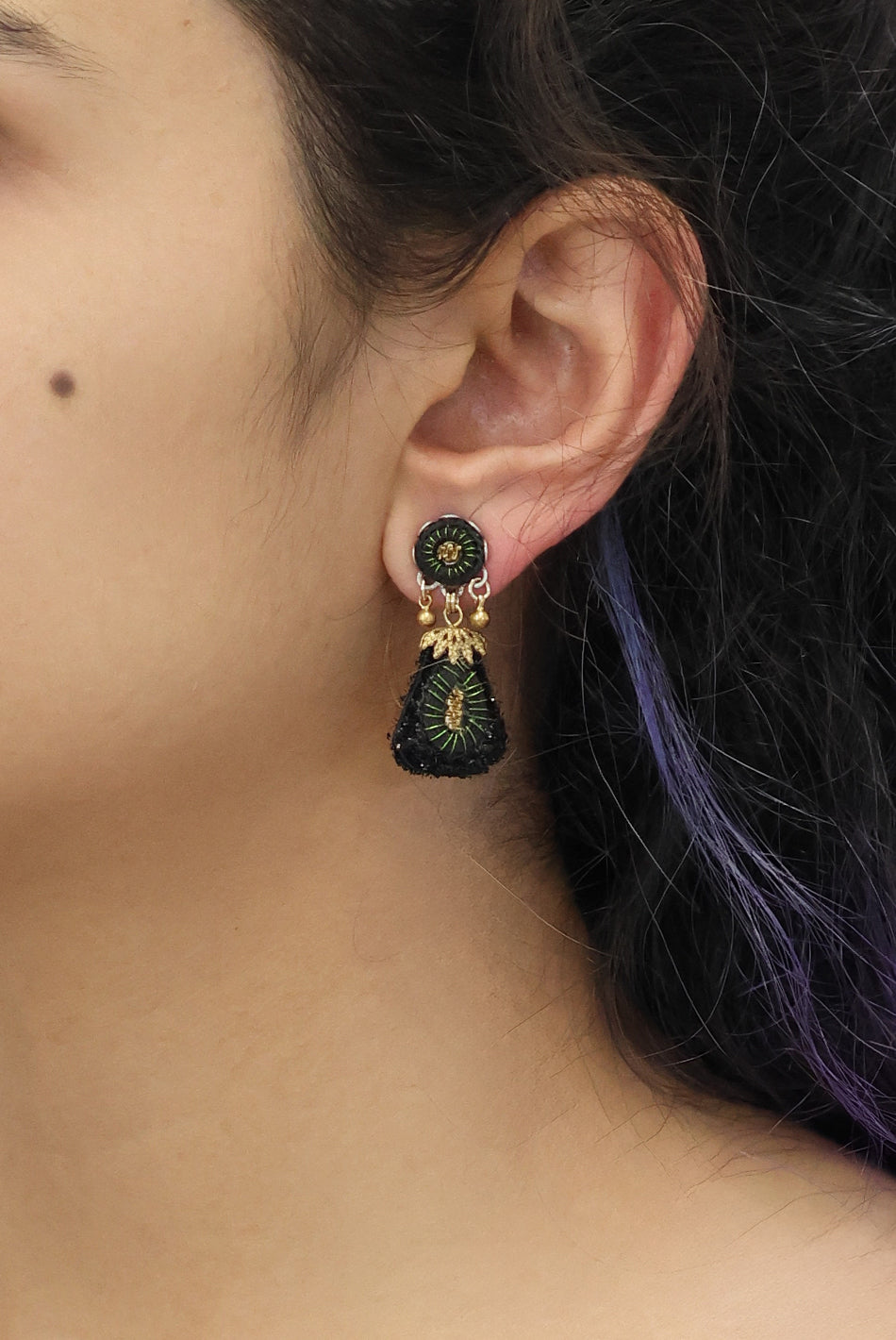 Ayala Bar Jewelry Ayala Bar Gilded Black Set, Noctura Earrings