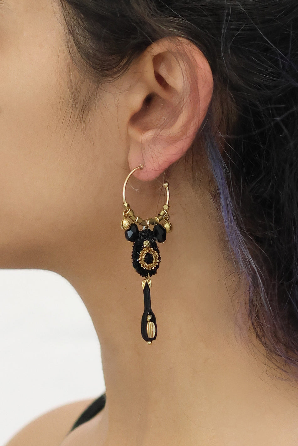 Ayala Bar Jewelry Ayala Bar Gilded Black Set, Orzia Earrings