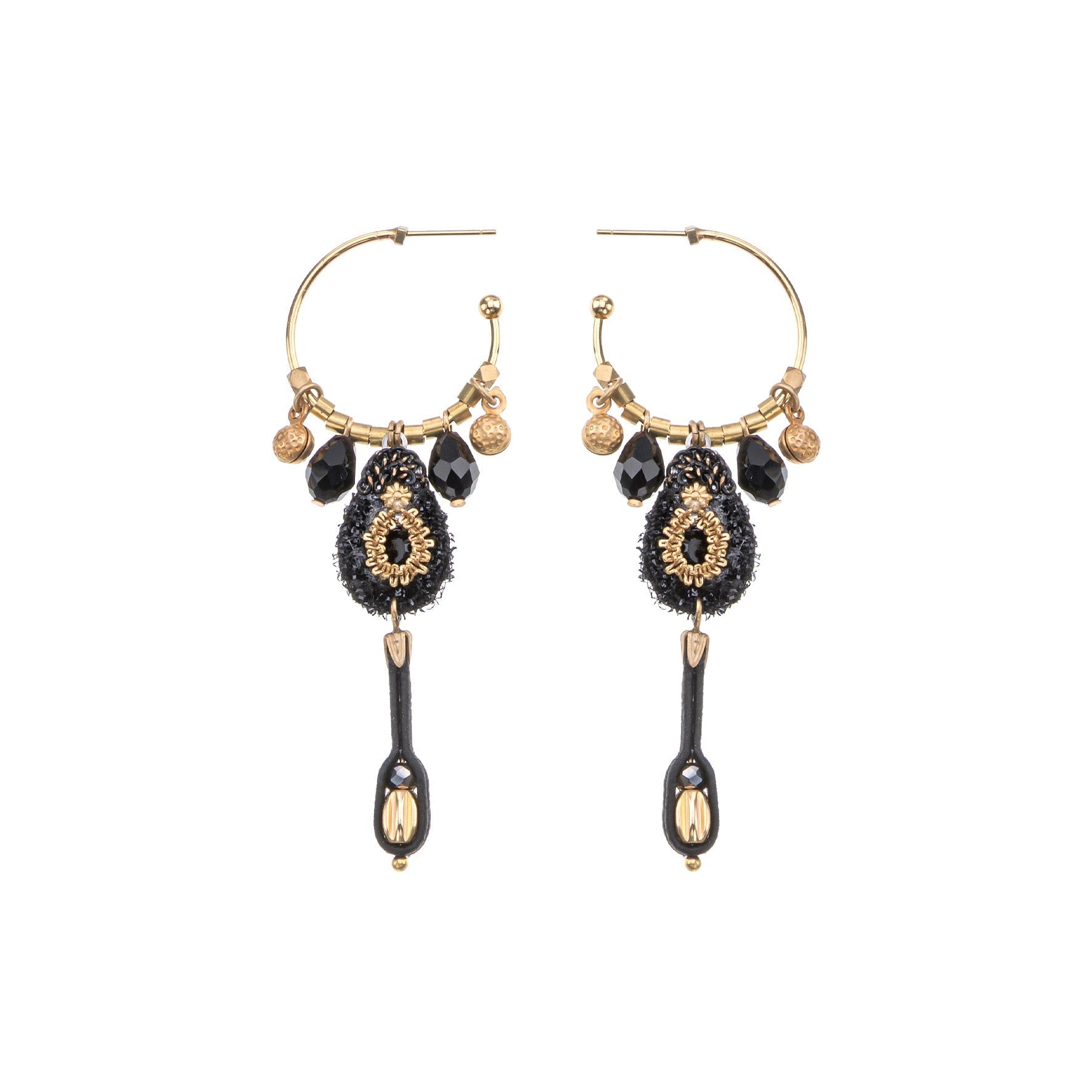 Ayala Bar Jewelry Ayala Bar Gilded Black Set, Orzia Earrings