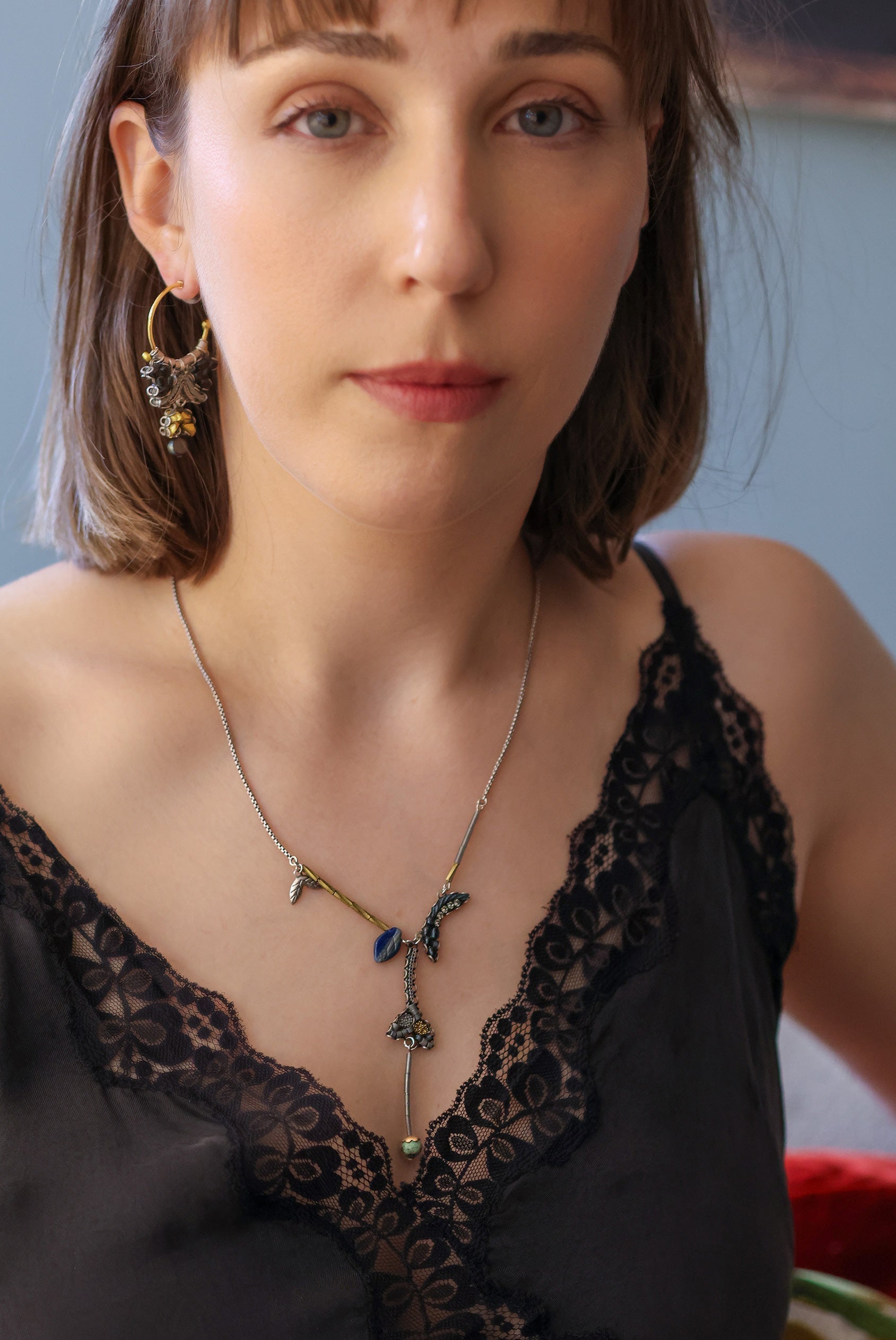 Ayala Bar Jewelry Ayala Bar Moonlight Shimmer Set,Delicate Necklace, Nero