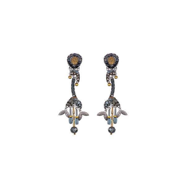 Ayala Bar Jewelry Ayala Bar Moonlight Shimmer Set,Long Earring, Negro