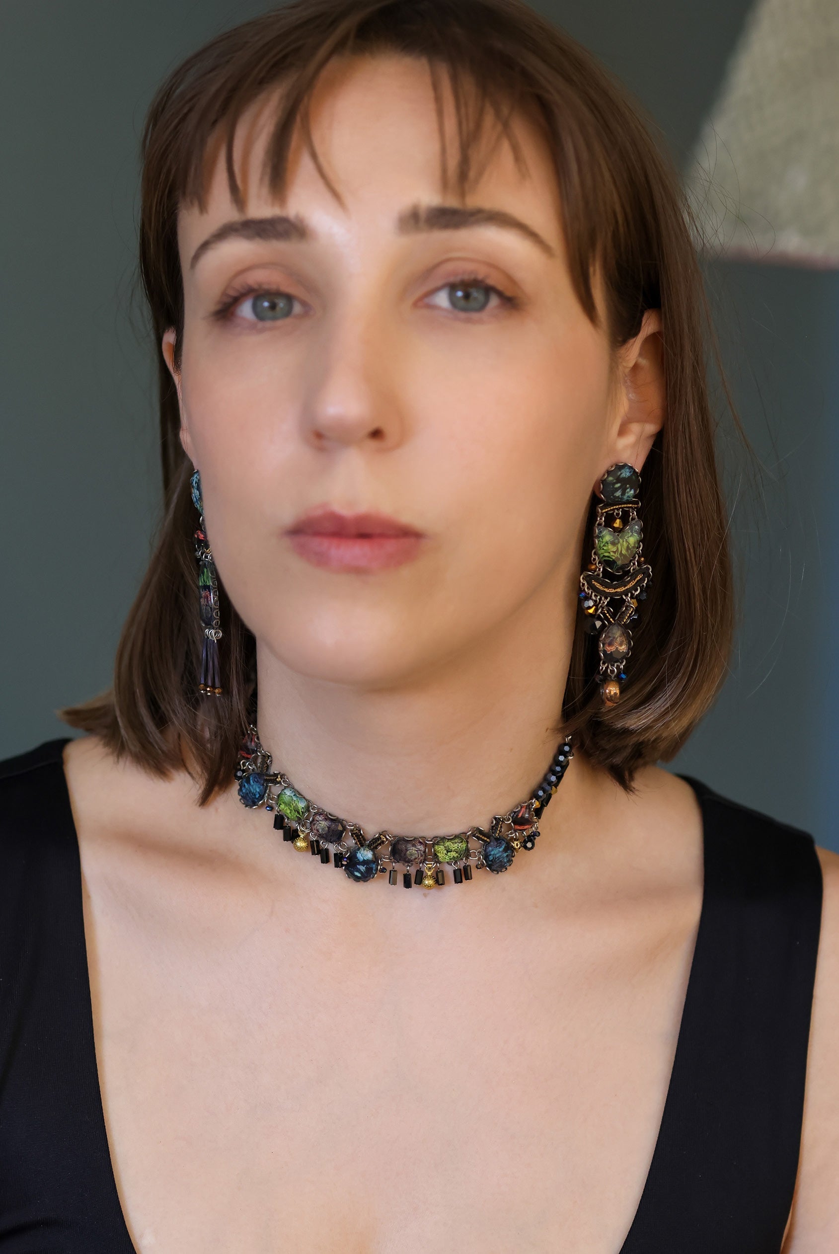 Ayala Bar Jewelry Ayala Bar Mystic Lantern Set,Elegant Choker Necklace, Megumi