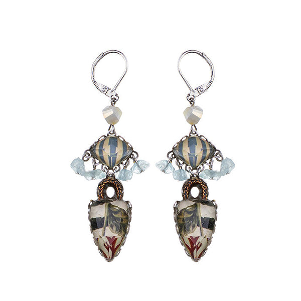 Ayala Bar Jewelry Ayala Bar Neptune's Garden Set, Glass Hanging Earrings, Agar