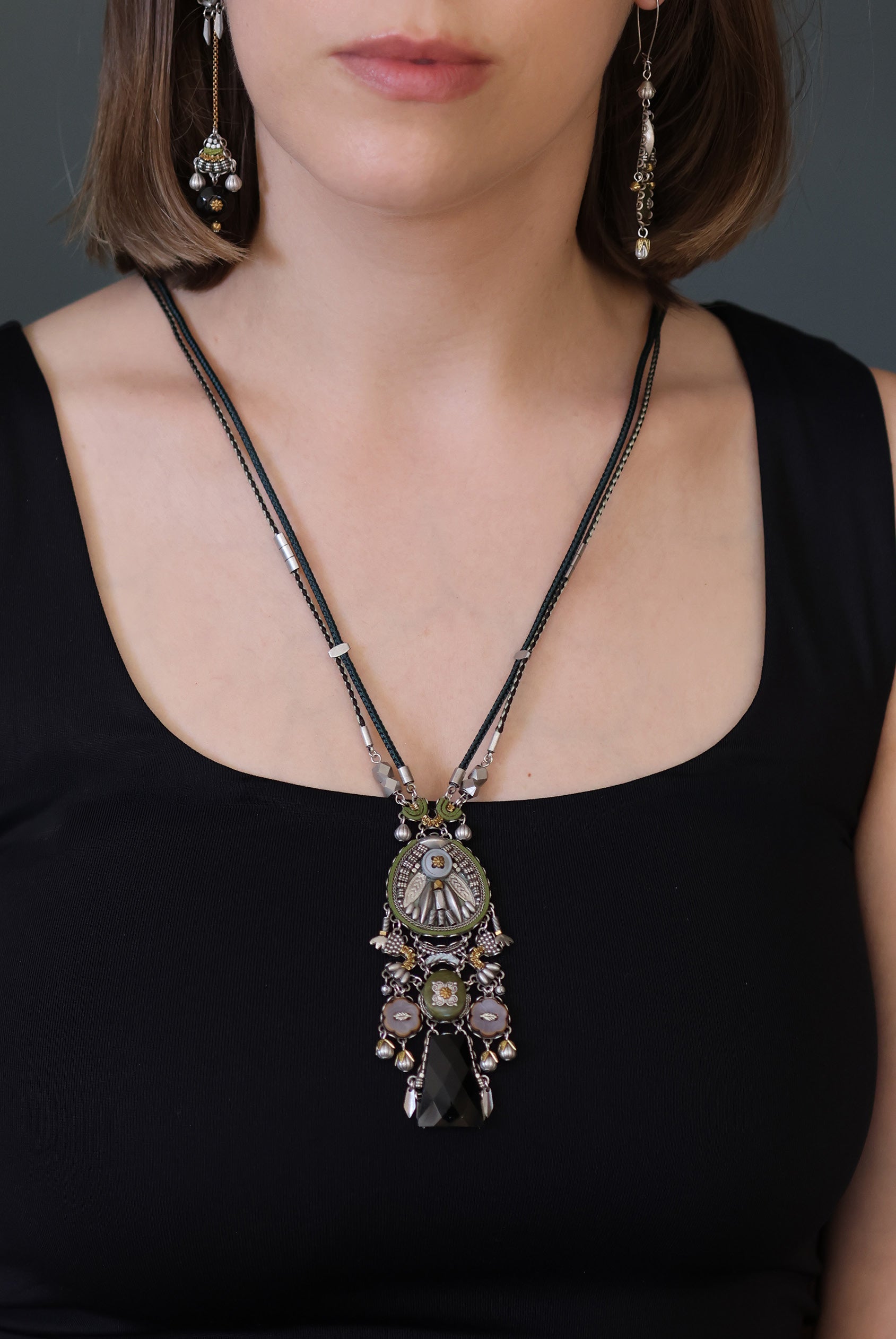 Ayala Bar Jewelry Ayala Bar Night Queen Set,Draped Necklace, Arcana
