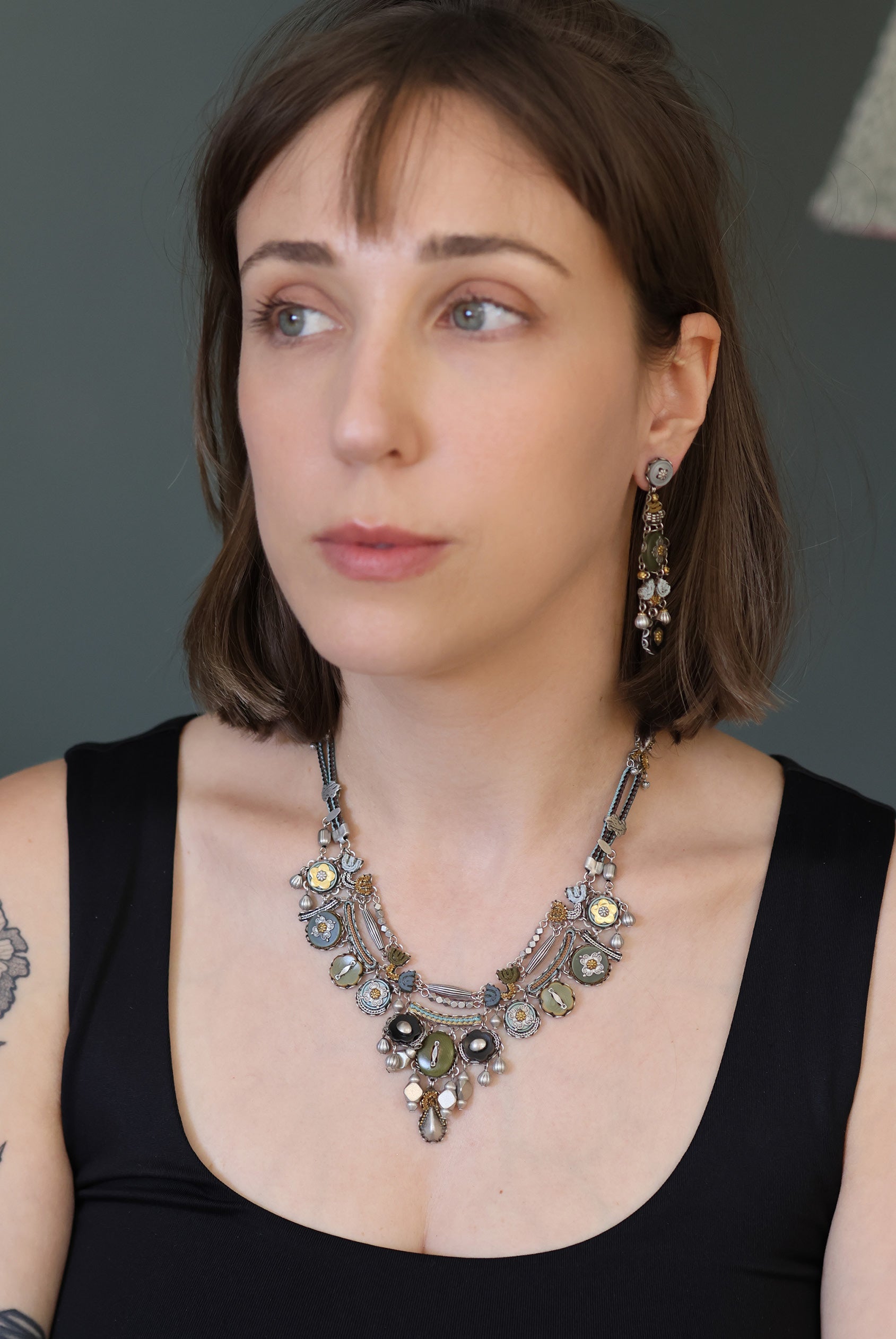 Ayala Bar Jewelry Ayala Bar Night Queen Set,Elegant Necklace, Regalia