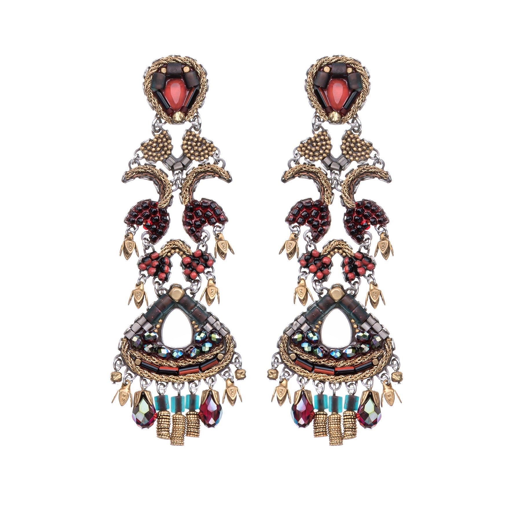 Ayala Bar Jewelry Ayala Bar Noble Wine Set, Burgundy Earrings
