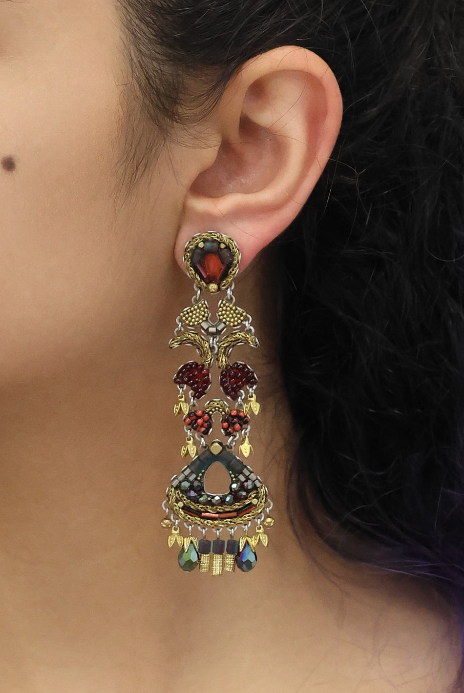 Ayala Bar Jewelry Ayala Bar Noble Wine Set, Burgundy Earrings