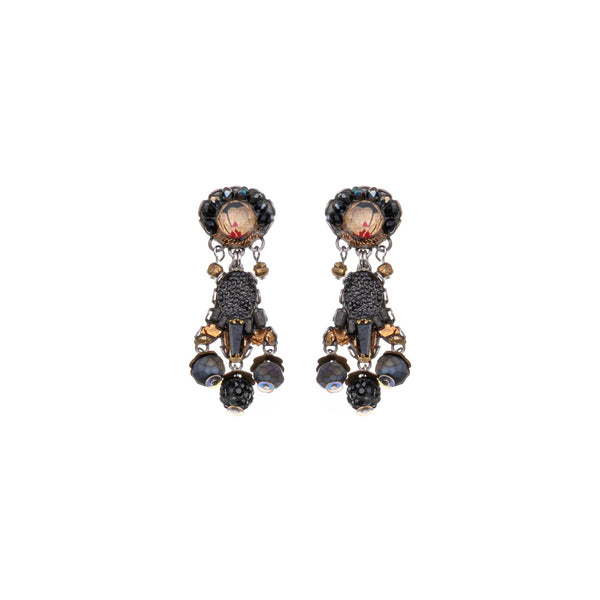 Ayala Bar Jewelry Ayala Bar Obsidian Night Set, Earring,Spitha