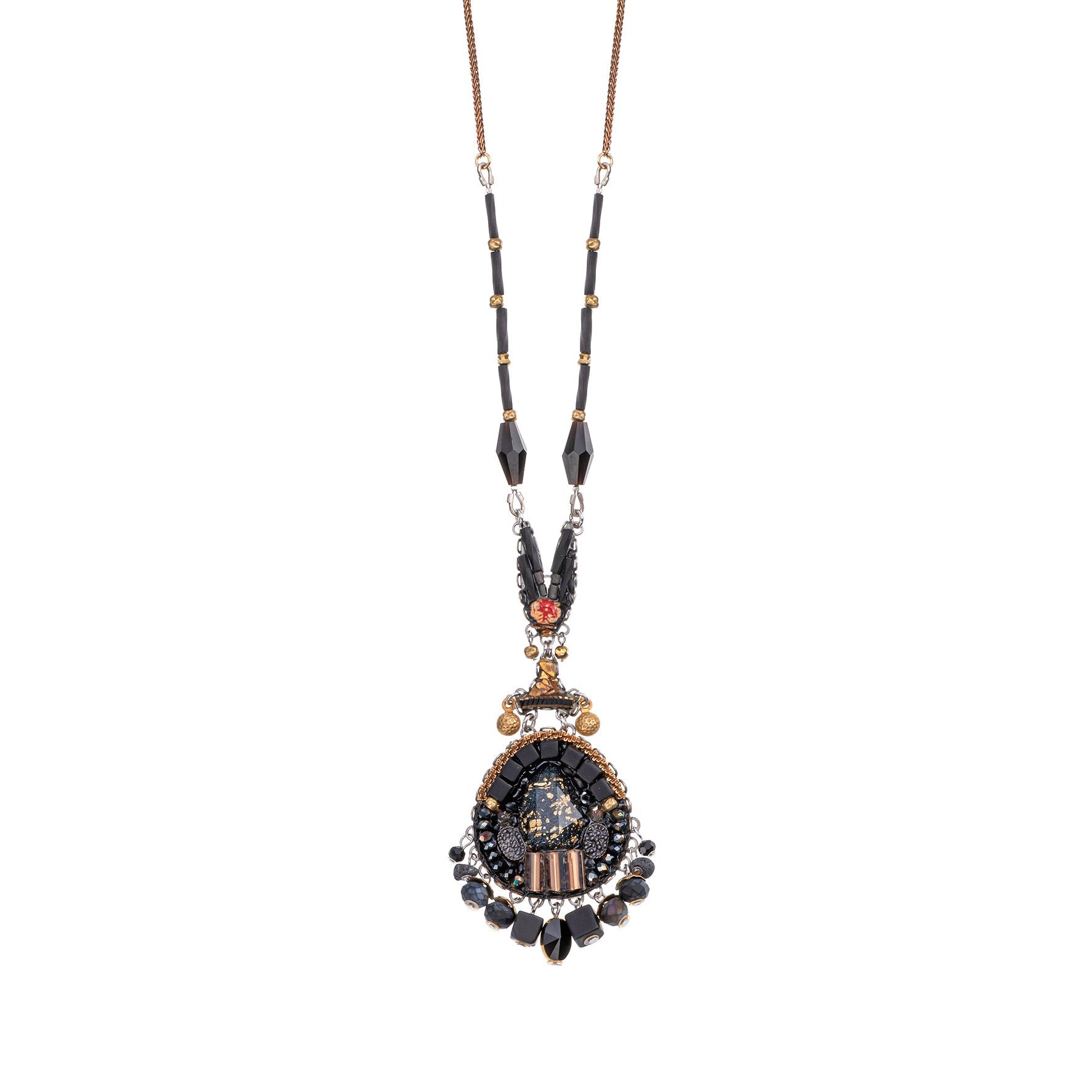 Ayala Bar Jewelry Ayala Bar Obsidian Night Set,Elegant Pendant Necklace,Ember