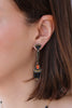 Ayala Bar Jewelry Ayala Bar Obsidian Night Set,Long Earring, Cenere