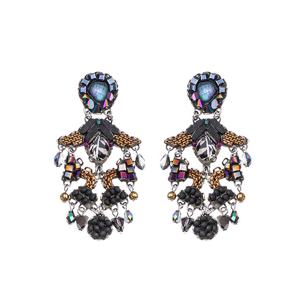 Ayala Bar Jewelry Ayala Bar Obsidian Set, Chic Black Earrings, Raven