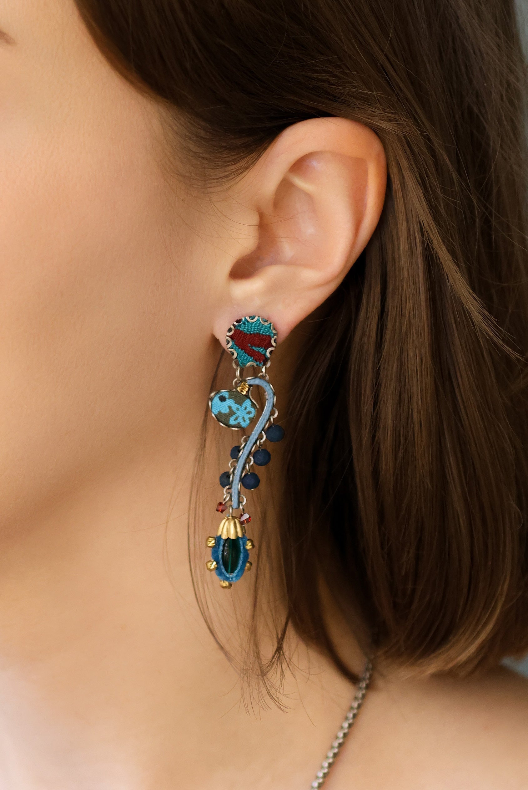 Ayala Bar Jewelry Ayala Bar Ocean Abyss  Set,Long delicat Earring,Samudra
