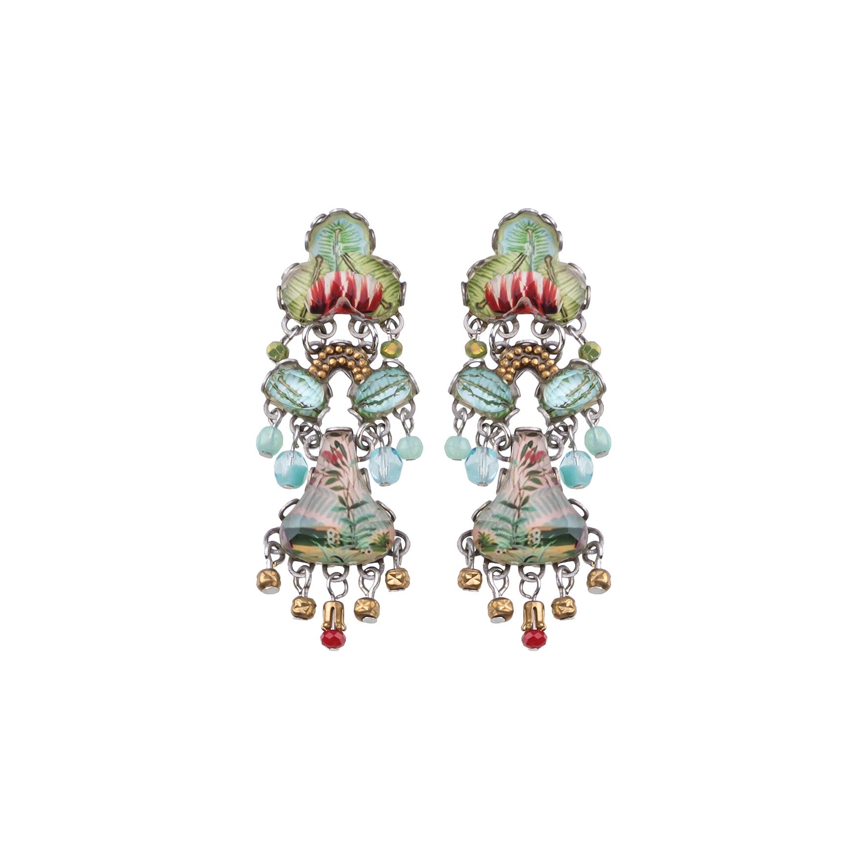 Ayala Bar Jewelry Ayala Bar Pastel Earrings Flower Garden   Set, Viola