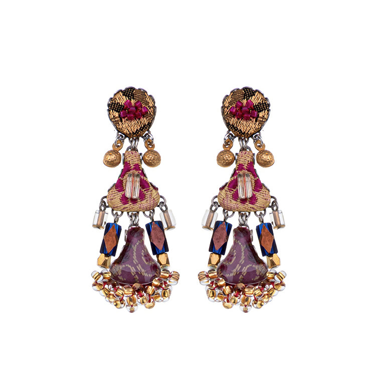 Ayala Bar Jewelry Ayala Bar Plum Wine Set, Purple Earrings, Pranella