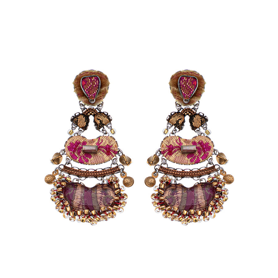 Ayala Bar Jewelry Ayala Bar Plum Wine Set, Statement Beaded Earrings, Prunos