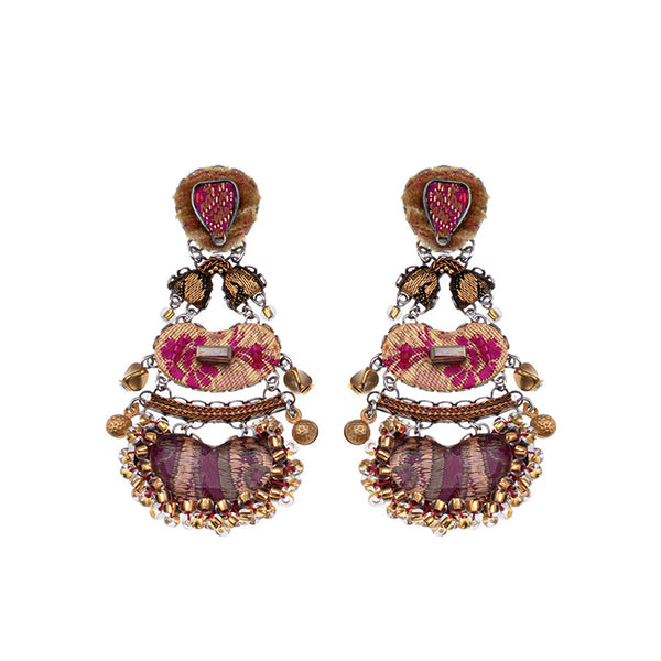 Ayala Bar Jewelry Ayala Bar Plum Wine Set, Statement Beaded Earrings, Prunos