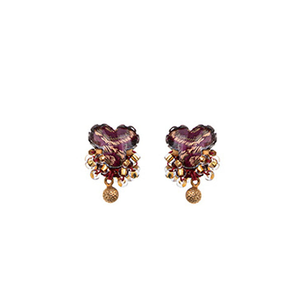 Ayala Bar Jewelry Ayala Bar Plum Wine Set, Stud Beaded Earrings, Baika