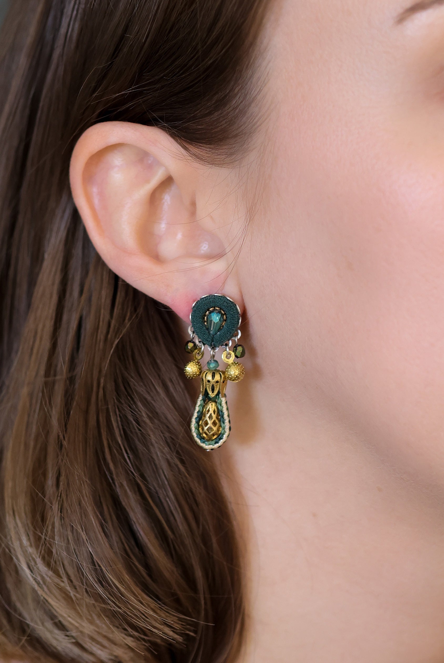 Ayala Bar Jewelry Ayala Bar Prism Set,Small Stud  Earring, Moss