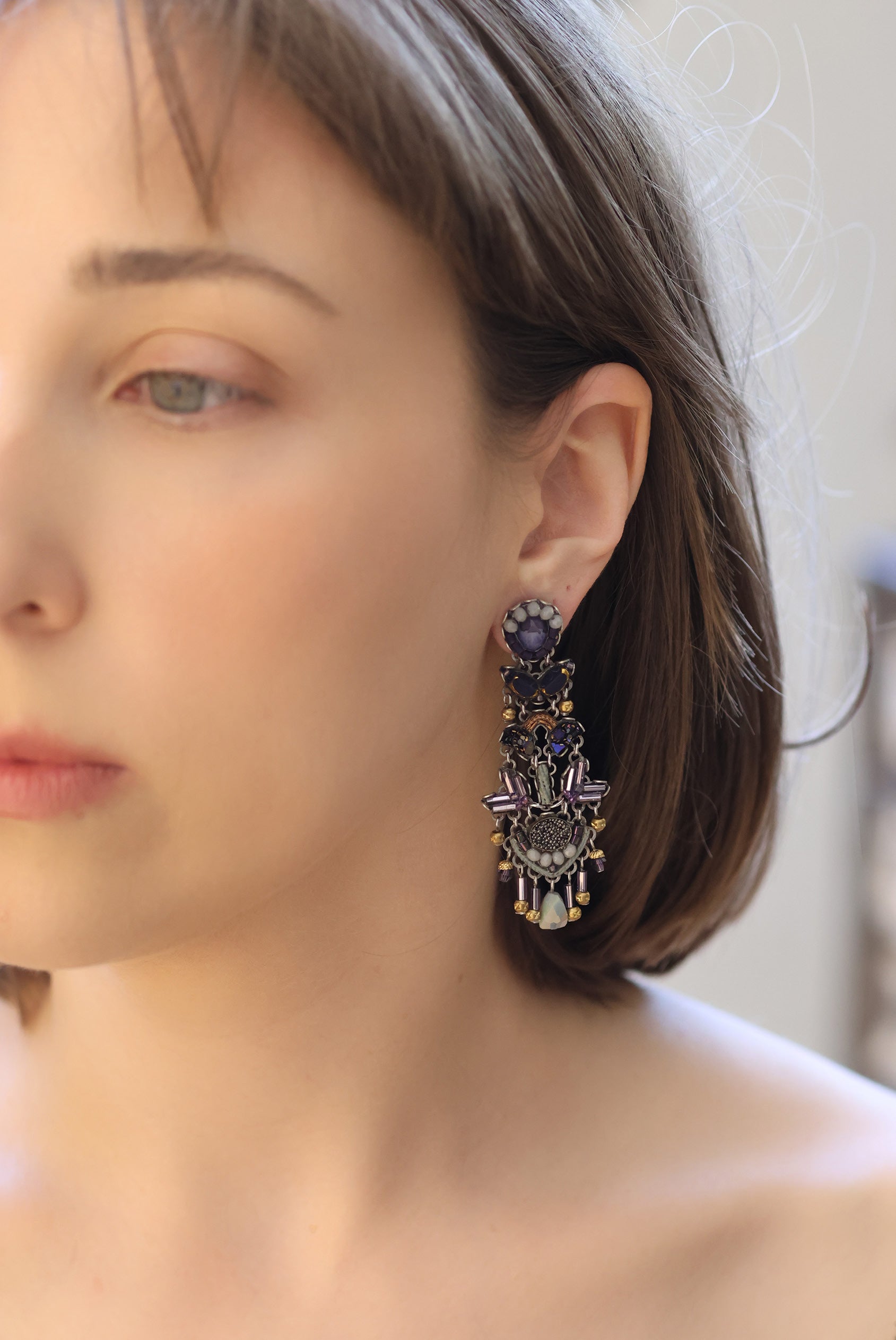 Ayala Bar Jewelry Ayala Bar Purple Passion Set,Artistic Earring,Garcia
