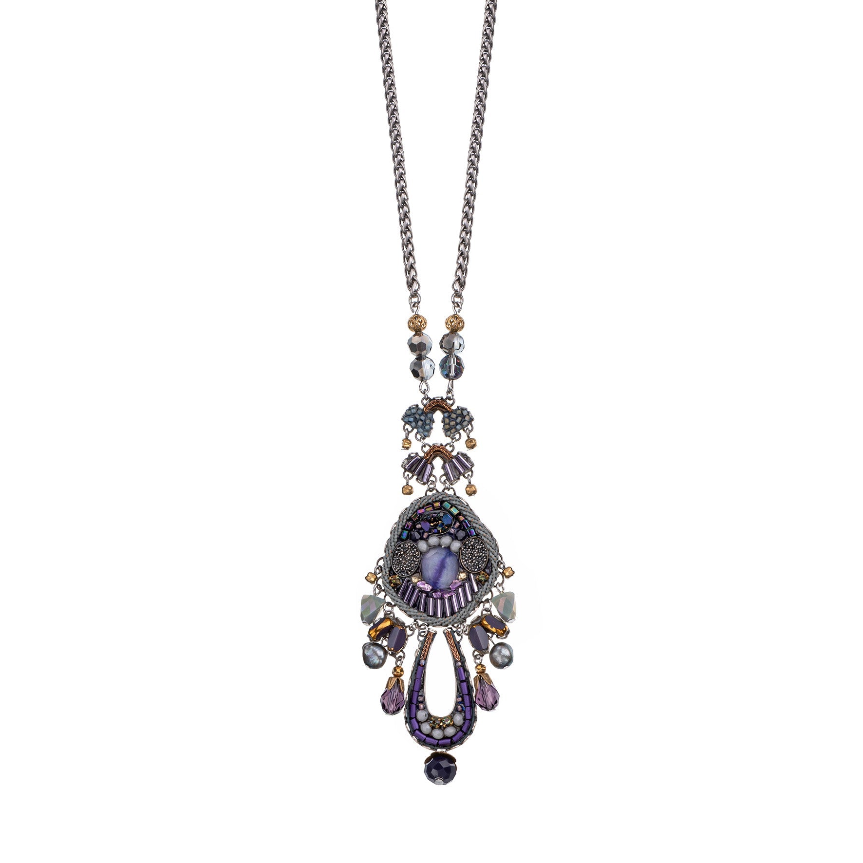 Ayala Bar Jewelry Ayala Bar Purple Passion Set,Beaded Pendant Necklace,Virtue