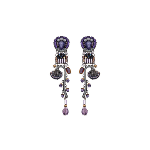 Ayala Bar Jewelry Ayala Bar Purple Passion Set,Long Beaded Earring,Takara