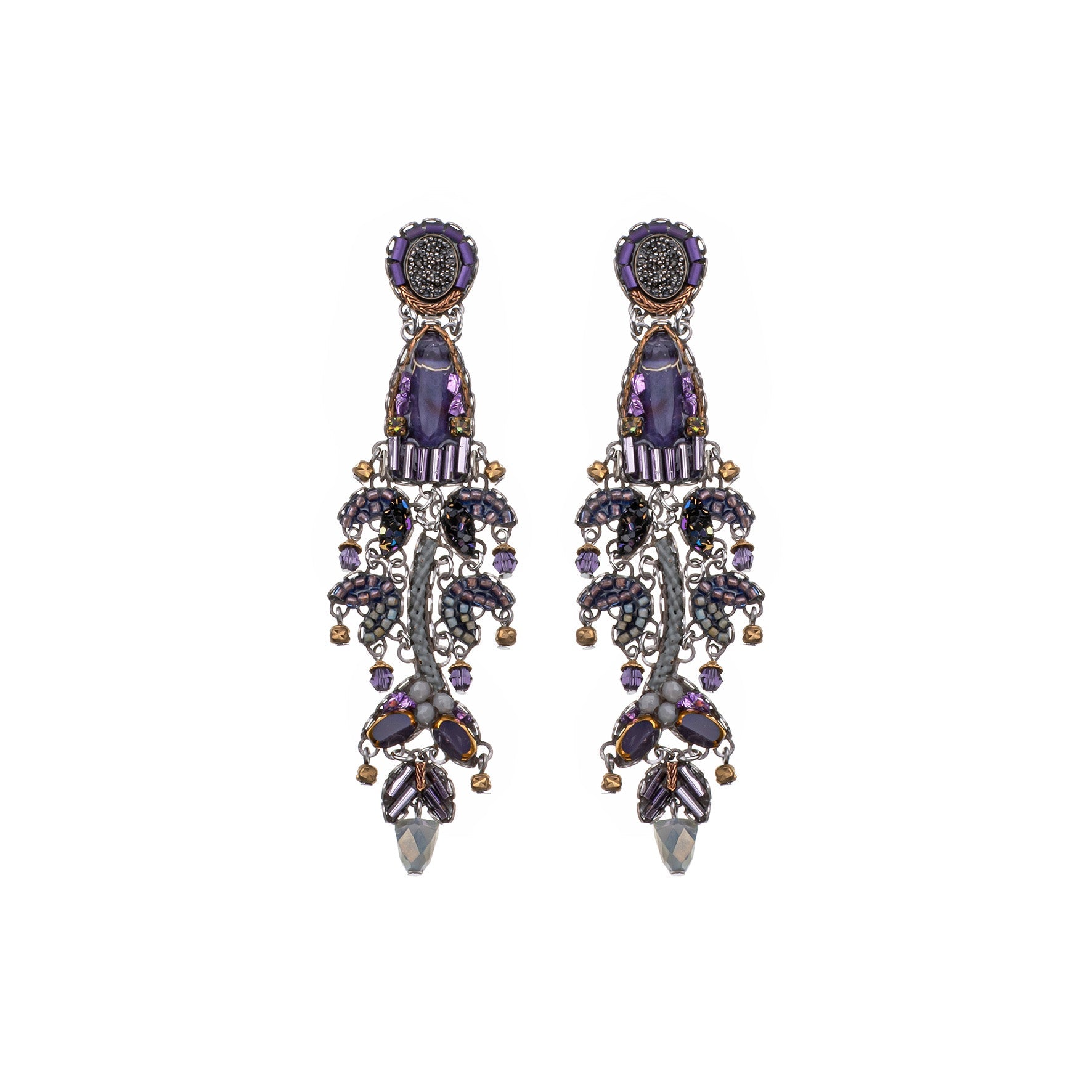 Ayala Bar Jewelry Ayala Bar Purple Passion Set,Long Statement Earring,Essence