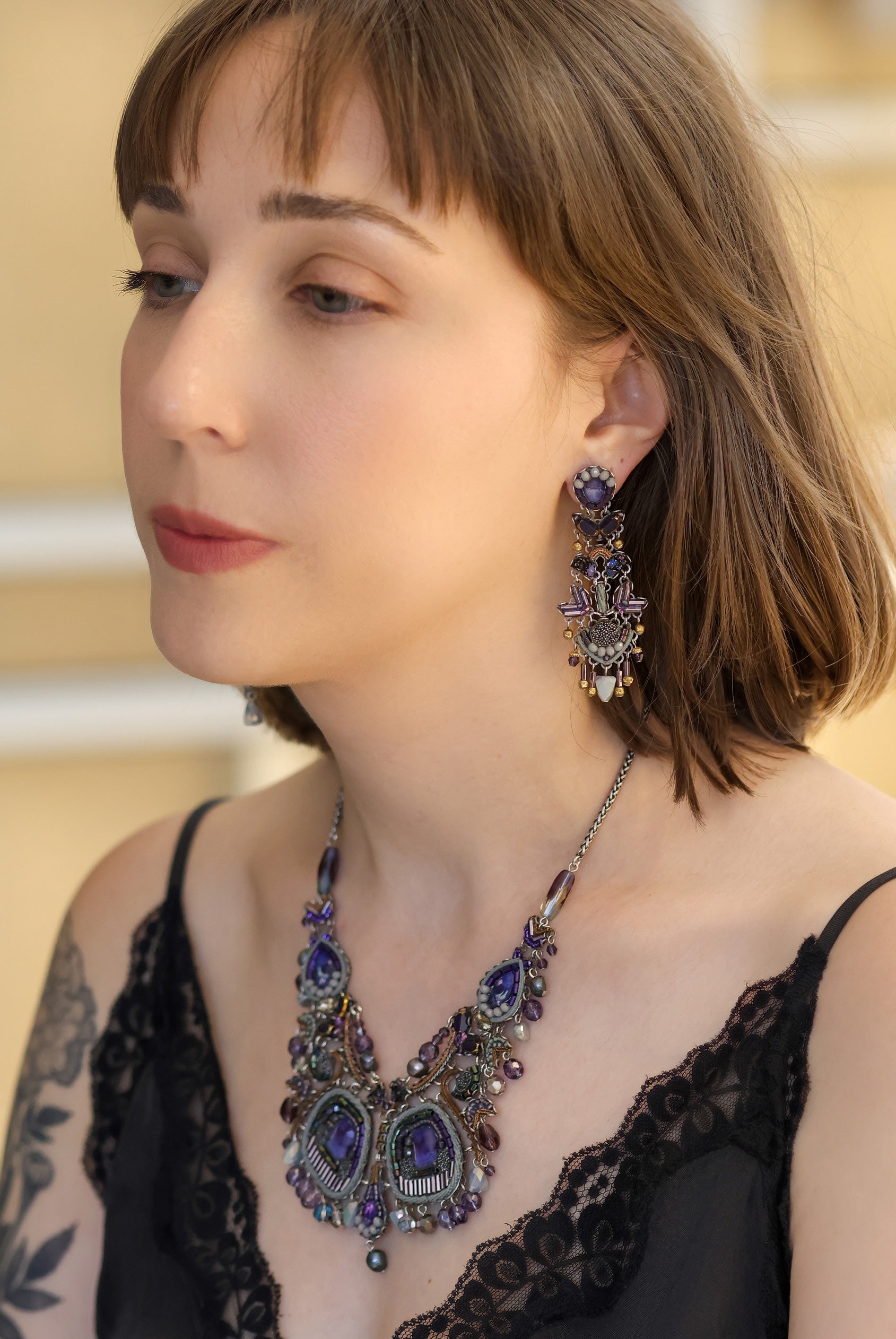 Ayala Bar Jewelry Ayala Bar Purple Passion Set,Statement Necklace,Grace