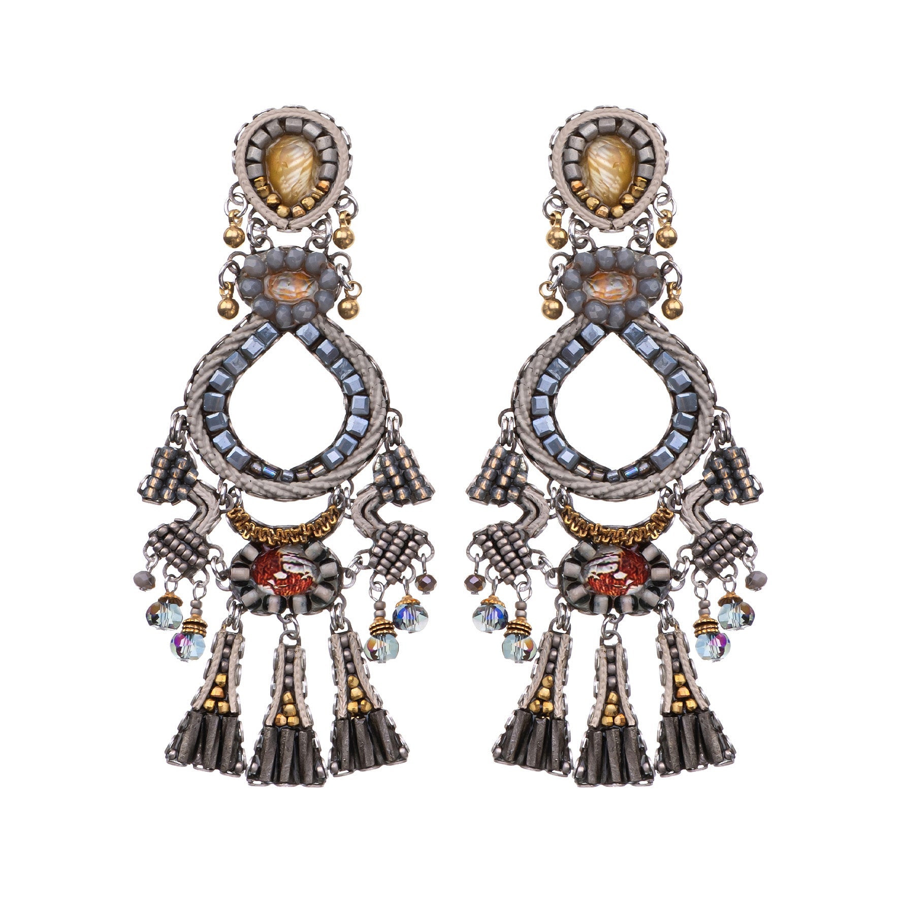 Ayala Bar Jewelry Ayala Bar Shivering Moonlight Set, Chrome Earrings