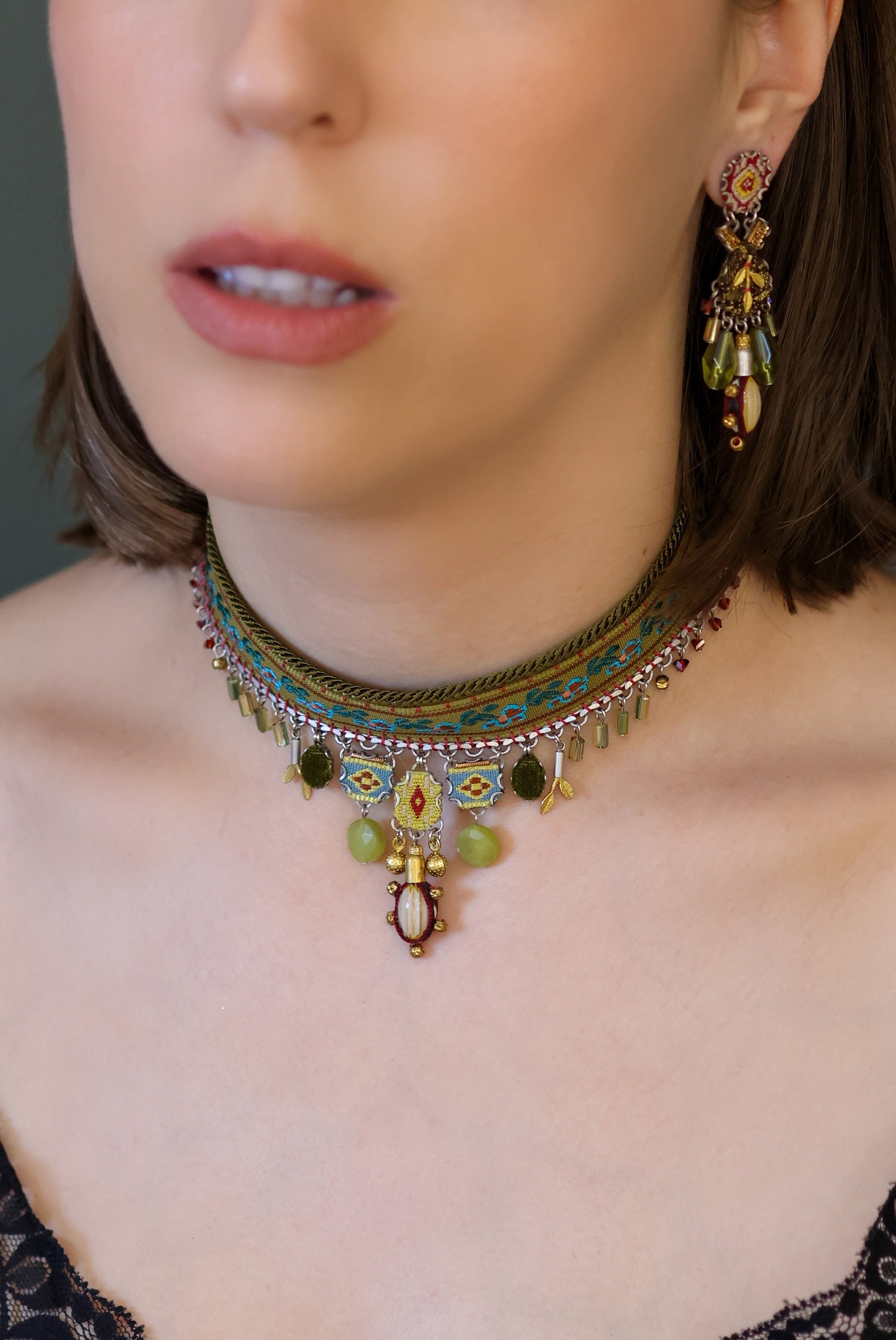 Ayala Bar Jewelry Ayala Bar Vintage Gold Set,Artisan Choker Necklace, Hara