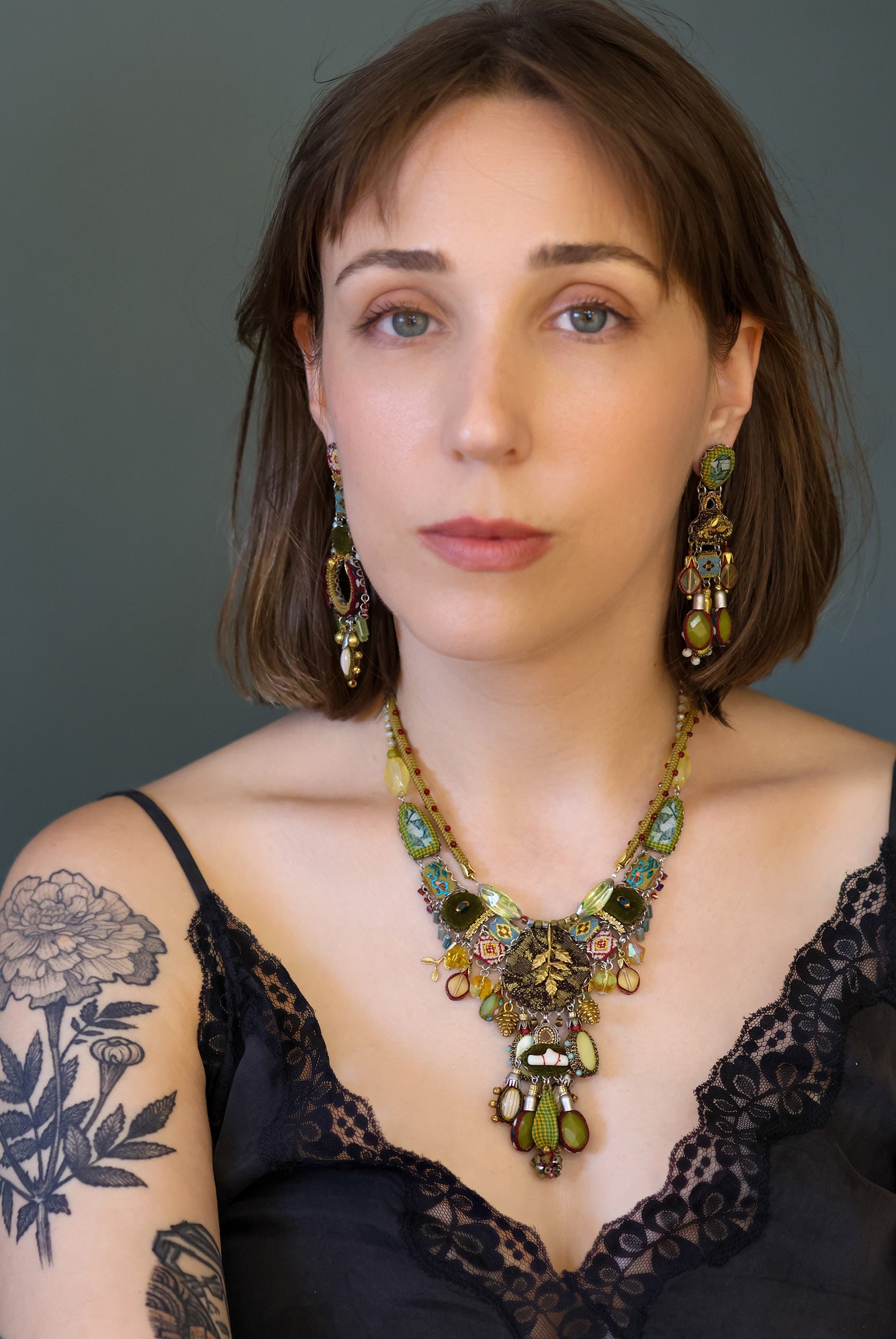 Ayala Bar Jewelry Ayala Bar Vintage Gold Set,Statement Necklace,Prairie